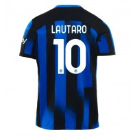 Camisa de Futebol Inter Milan Lautaro Martinez #10 Equipamento Principal 2023-24 Manga Curta